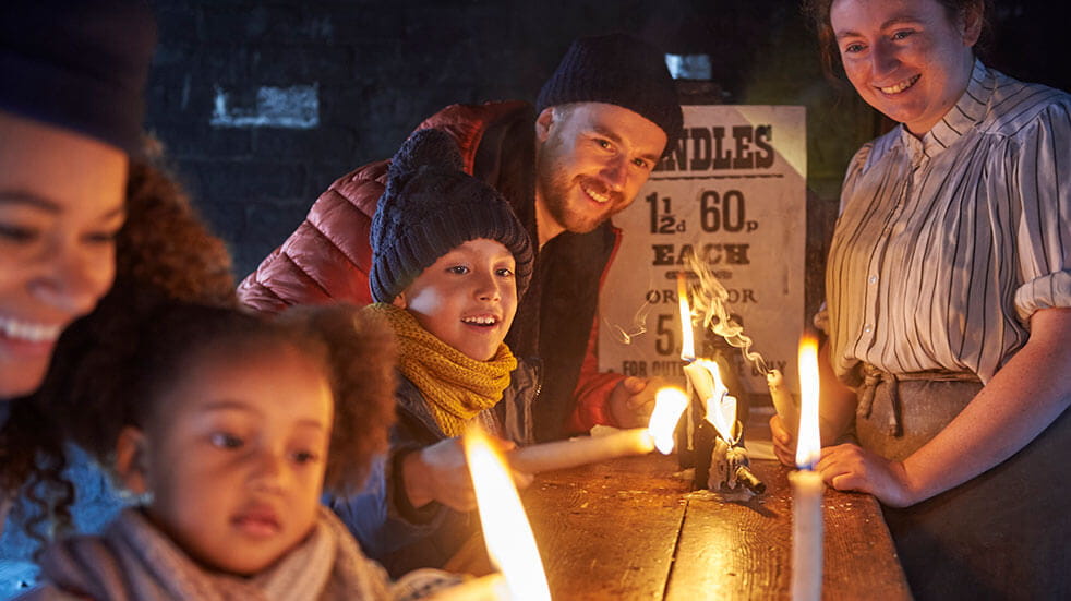 Blists Hill Victorian Museum: candle dipping - best family days out in Shropshire